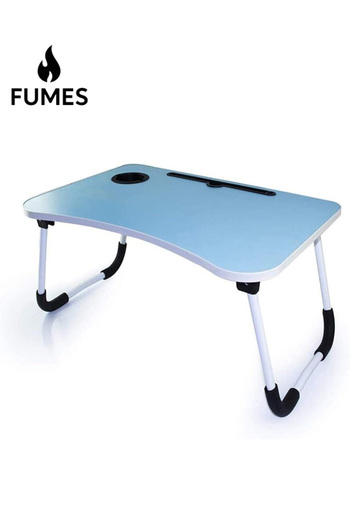 Fumes Portable Folding Laptop Desk for Bed With iPad and Cup Holder Adjustable Lap Tray Notebook