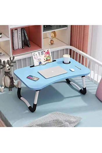 Fumes Portable Folding Laptop Desk for Bed With iPad and Cup Holder Adjustable Lap Tray Notebook