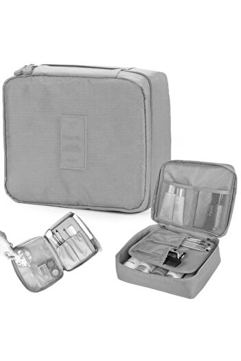 KESNUP Waterproof textile travel cosmetic bag Grey