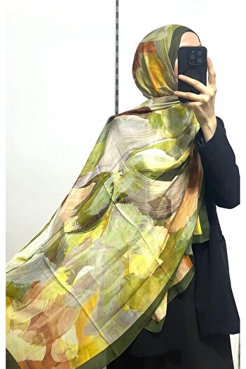 MİRAY Patterned Organic Alegra Ramie Shawl - 5655 14