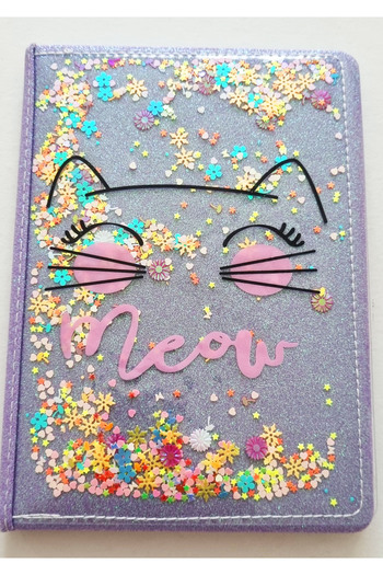 Modellino Movable Glitter Beaded Thick Leaf Memo Pad Daily Memory Book Notepad A5 Size Lined 80Y