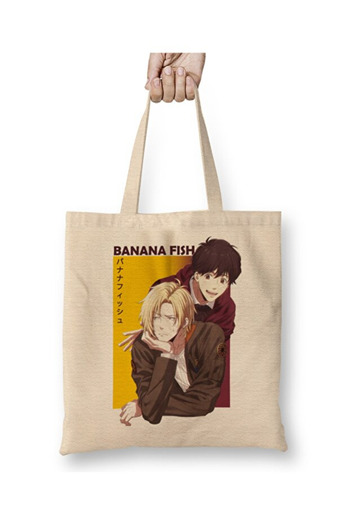 Toyaso Banana Fish Ash Lynx Eiji Okumura Anime Cloth Bag Long Handle Shopping Bag Beach Tote Bag