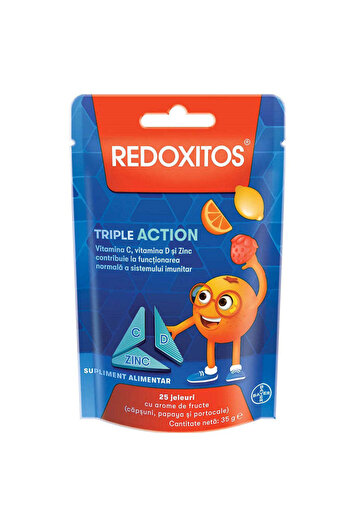 Bayer Redoxitos Triple Action Vitamin C Jelly, 25 Jellys,