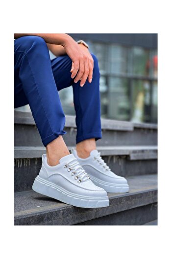 Lucy Shoes Kb-X9 Casual Sneakers High Sole Bt White