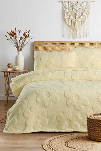 Noctiluca Fleura Floral Pattern Double Blanket Soft Wellsoft Bedspread 230X250 2 Pillowcases