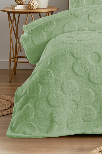 Noctiluca Fleura Floral Pattern Single Blanket Soft Wellsoft Bedspread 160X230 1 Piece Pillowcase