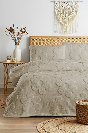Noctiluca Fleura Floral Pattern Double Blanket Soft Wellsoft Bedspread 230X250 2 Pillowcases