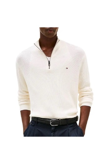 Tommy Hilfiger Plus _Pulover tricotat cu fermoar pe jumătate TommyHilfigerTextured