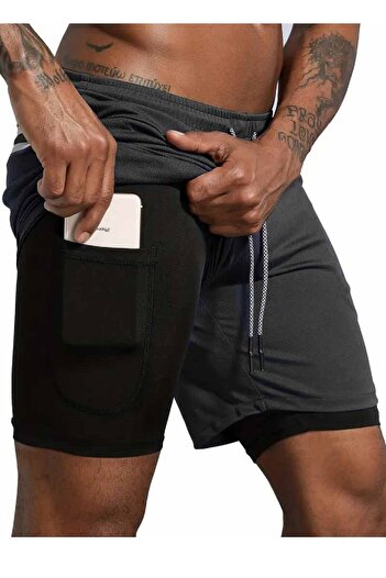 Machi Makiteks Athlete's Shorts, Bottom Black Leggings Look Multi Pocket Leggings Sports Shorts