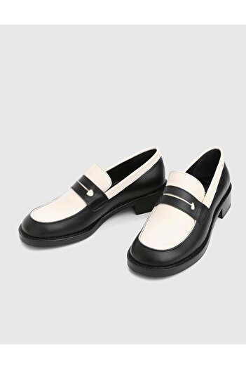 İLVİ Doroti Genuine Leather Black Women's Loafer Shoes