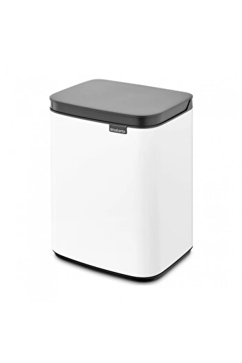 Brabantia Bo Small Waste Bin 1006621, 4 l, Smooth and silent opening, Anti-slip base, White