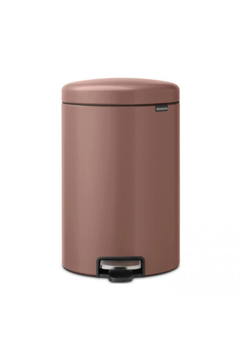 Brabantia NewIcon Pedal Bin 1008849, 20 l, Soft closing, Anti-slip base, Satin finish, Brown
