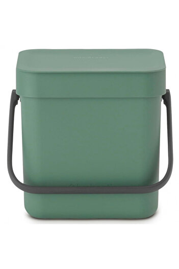 Brabantia Sort&Go 1003229 waste separation bin, 3 l, Handle, Wall mountable, Dark green