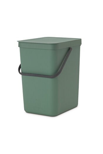 Brabantia Sort&Go 1003236 waste separation bin, 25 l, Handle, Wall mountable, Dark green