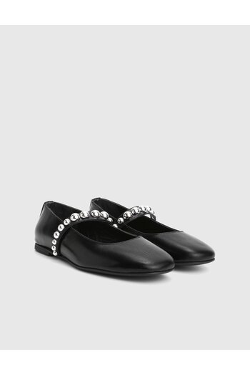İLVİ Karmen Genuine Leather Black Women's Ballerinas
