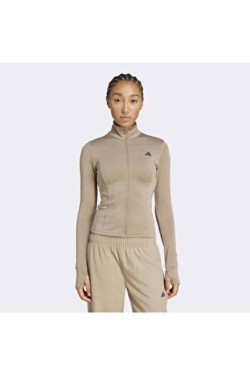 adidas Γυναικείο καφέ μπουφάν WE ZP THRU JKT JW2815
