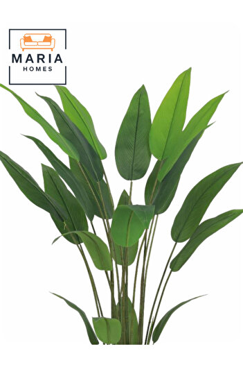 MARIA HOMES Artificial Bird of Paradise Plant 150 cm – Decorative Indoor Tree with Gray Pot for Home & Office