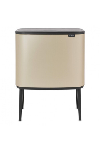Brabantia Bo Touch 1003213 waste bin, 36 l, Smooth and silent opening, Large opening, Gold metallic