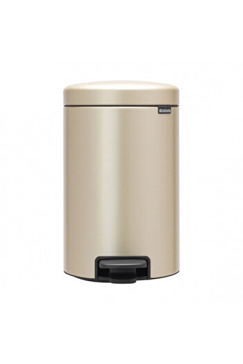 Brabantia NewIcon 1003201 Pedal Bin, 12 l, Soft Close, Anti-Slip Base, Gold Metallic