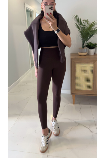BİRCANÇİL Lenia Brown Classic Recovery Leggings