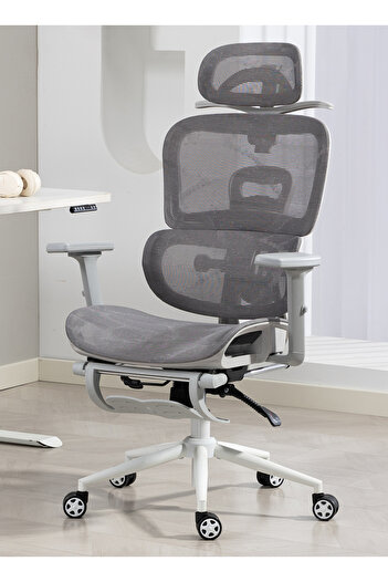 VariFurnx Ergonomic Mesh Office Chair with Footrest Reclining Executive Desk Computer Gaming Chair Silent