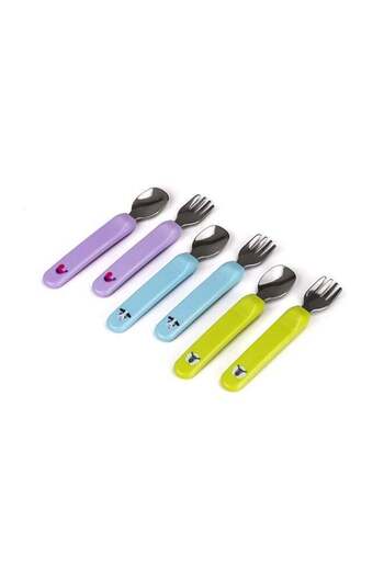 Kidsme Premier Spoon And Fork For Baby Girl Or Boy From 12 Months And Above Lime