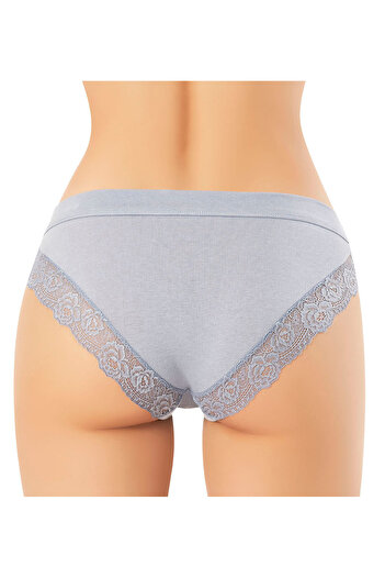 ModAras Women's Lace Detailed Color and Pattern Assorted Panties 6 Pack - Multiple Colors - Arasskortae51R06-Cok
