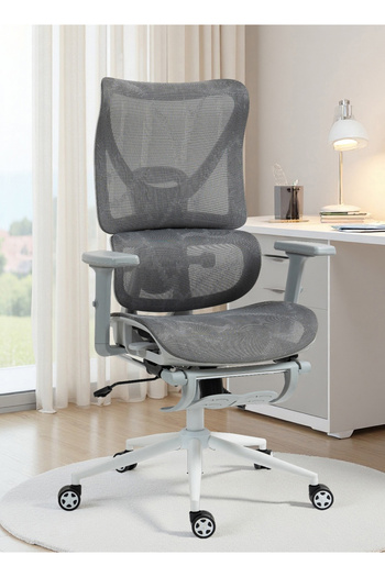 VariFurnx Ergonomic Mesh Office Chair with Footrest Reclining Executive Desk Computer Gaming Chair Silent