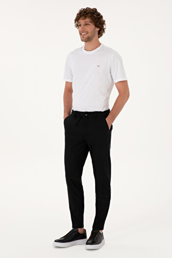 U.S. Polo Assn. Erkek Siyah Kanvas Pantolon 50317289-VR046