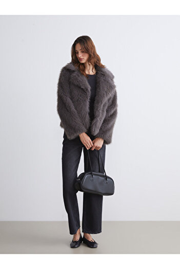 LC Waikiki Özmarka New Season Jacket Collar Women's Fur Coat