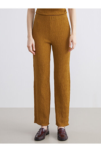 LC Waikiki Elastic Waist Textured Women's Trousers