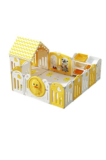 Nichiduta Garden Duck Yellow playground fence 160X160cm, indoor/outdoor use, with organs