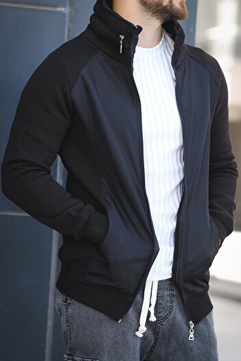 since 1990 man Manfokt Three Thread Raised Detail Hidden Hooded Men's Sweatshirt