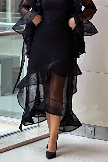 MİANOTTE Mainotte Ruffled Mesh Skirt