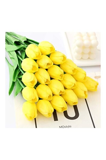 HALAMODO 20-Piece Multicolour Artificial Tulip Flowers One Size
