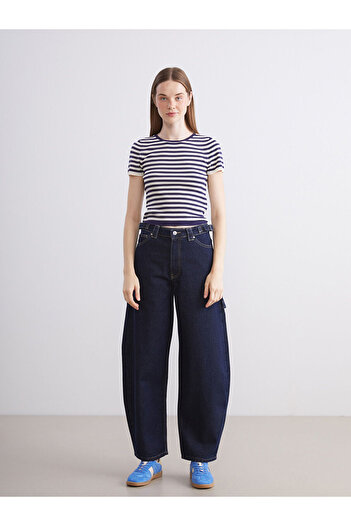 LC Waikiki Indigo Baggy Fit Women's Jean Trousers