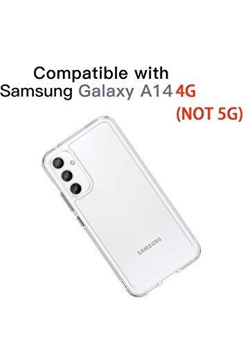 Generic Shockproof Protective Case with 2 Tempered Glass Screen Protectors for Samsung Galaxy A14 4G (3-in-1