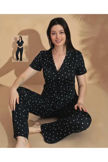 OMODAM Women's Bamboo Milan Buttoned Pajama Set