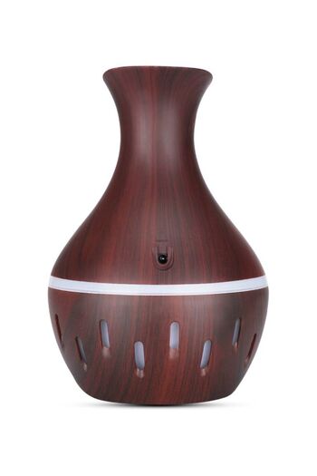 HALAMODO Dark Brown LED Color Changing Essential Oil Aroma Diffuser - 300ml