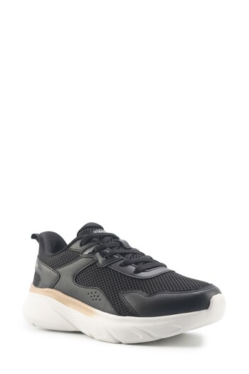 Kinetix Comfortable Lace-Up Running Shoes Women's Sneaker Black