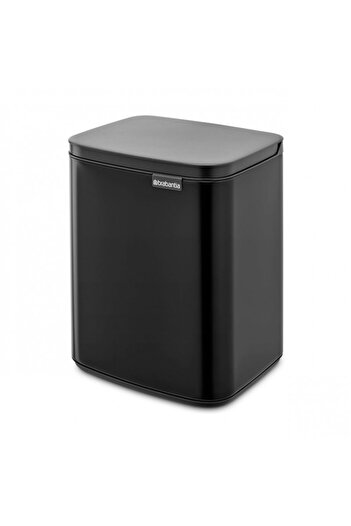 Brabantia Bo Small Waste Bin 1006629, 7 l, Smooth and silent opening, Anti-slip base, Black