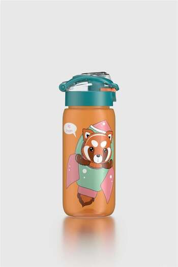 Renga Saga Patterned 530 ml Children's Water Bottle 912174 Orange-Turquoise
