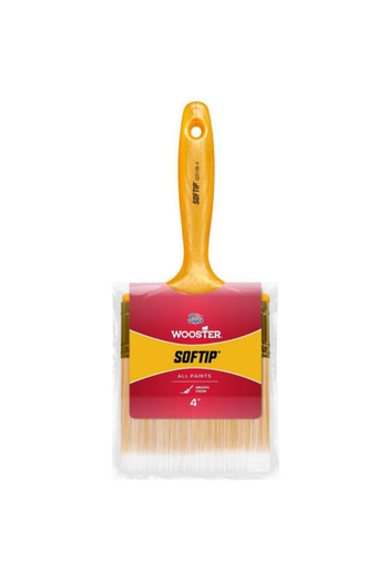 Wooster Softip Smooth Finish Soft Polyester Bristle Flat Paint Brush 4inch