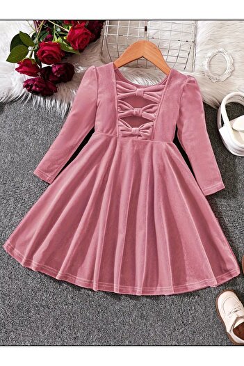 OEM Pink velvet dress, 3-4 years, 98-104 cm