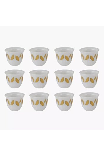 Generic Al Saif 12-Piece Porcelain Qahwa Cup Set - Large