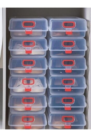 Viyalente 10 Pcs Women's Shoe Box Transparent Shoe Storage Box - in Cabinet Shoe Rack Organizer