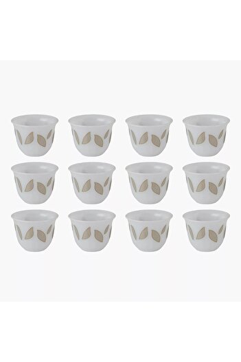 Generic Al Saif 12-Piece Porcelain Qahwa Cup Set - Small