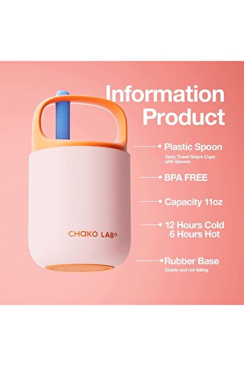 CHAKO LAB Food Jar 15 oz | Stainless Steel Vacuum Insulated for Hot Food and Cold Food