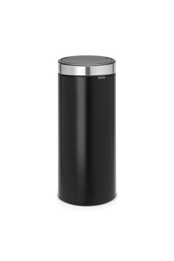 Brabantia Touch Bin New 650009, 30 l, Silent and soft closing, Black/stainless steel