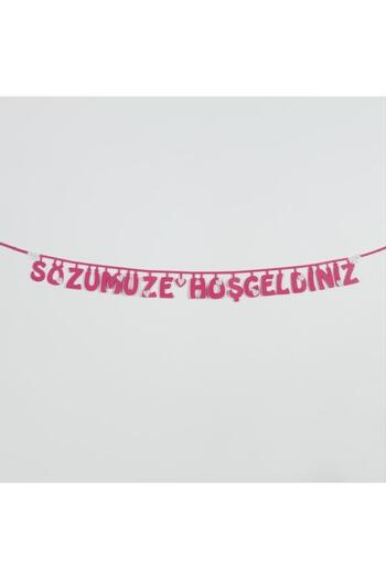 ZERO LAND Sepetim Welcome to Our Store Felt Lettering-Pink